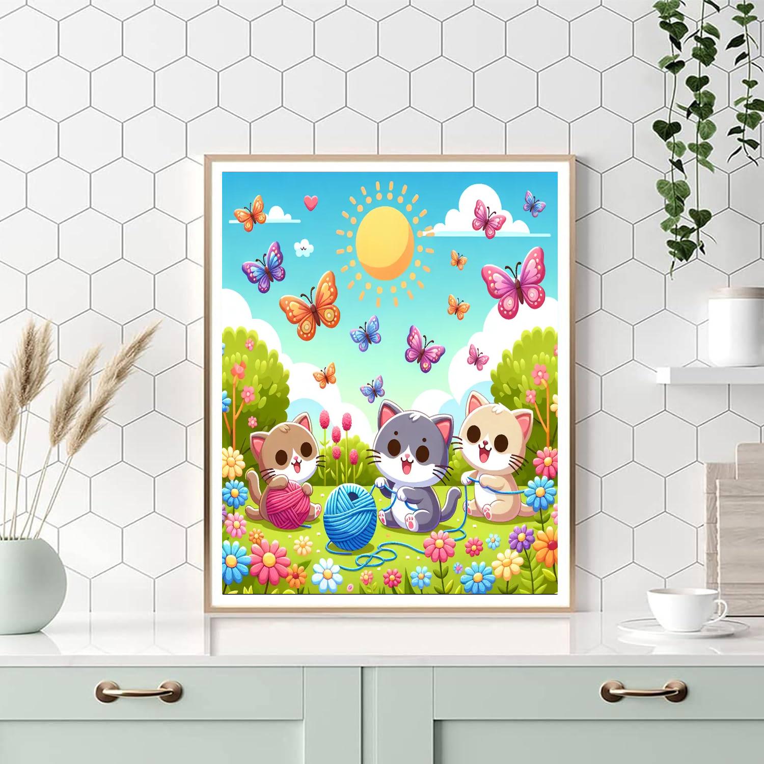Adventure With Playful Kittens Paint By Numbers