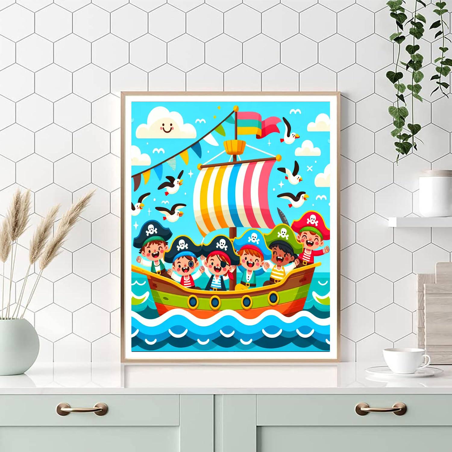Mischievous Pirate Crew Paint By Numbers Art