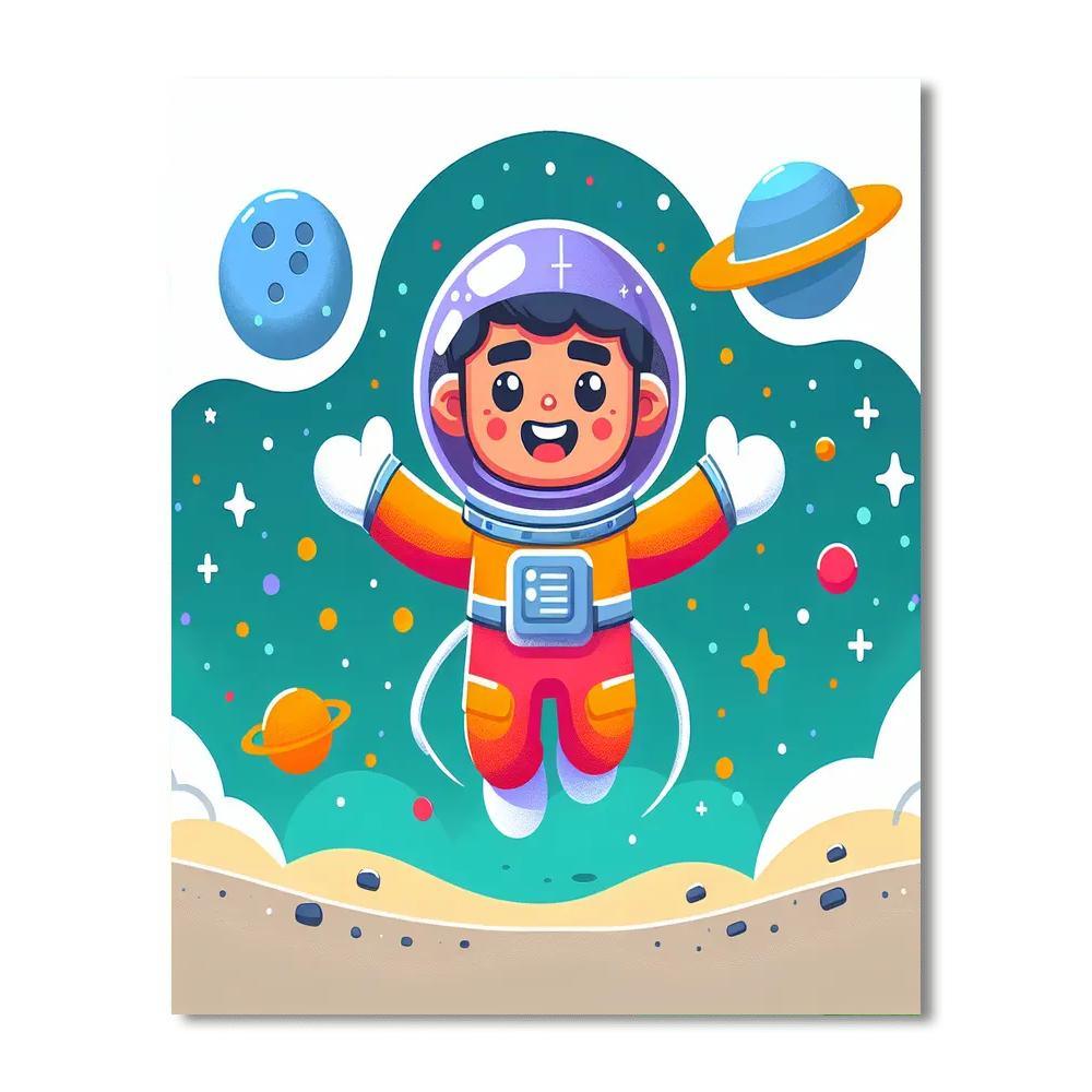 Fun Space Explorer Painting By Numbers Kit