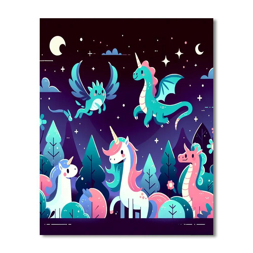 Mythical Creatures Of The Night Paint By Numbers Kits