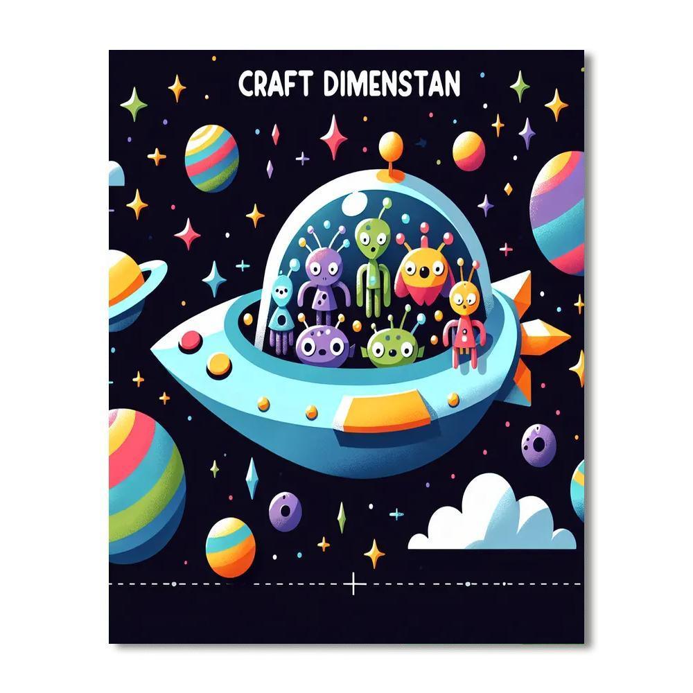 Wacky Spaceship Adventure Paint By Number