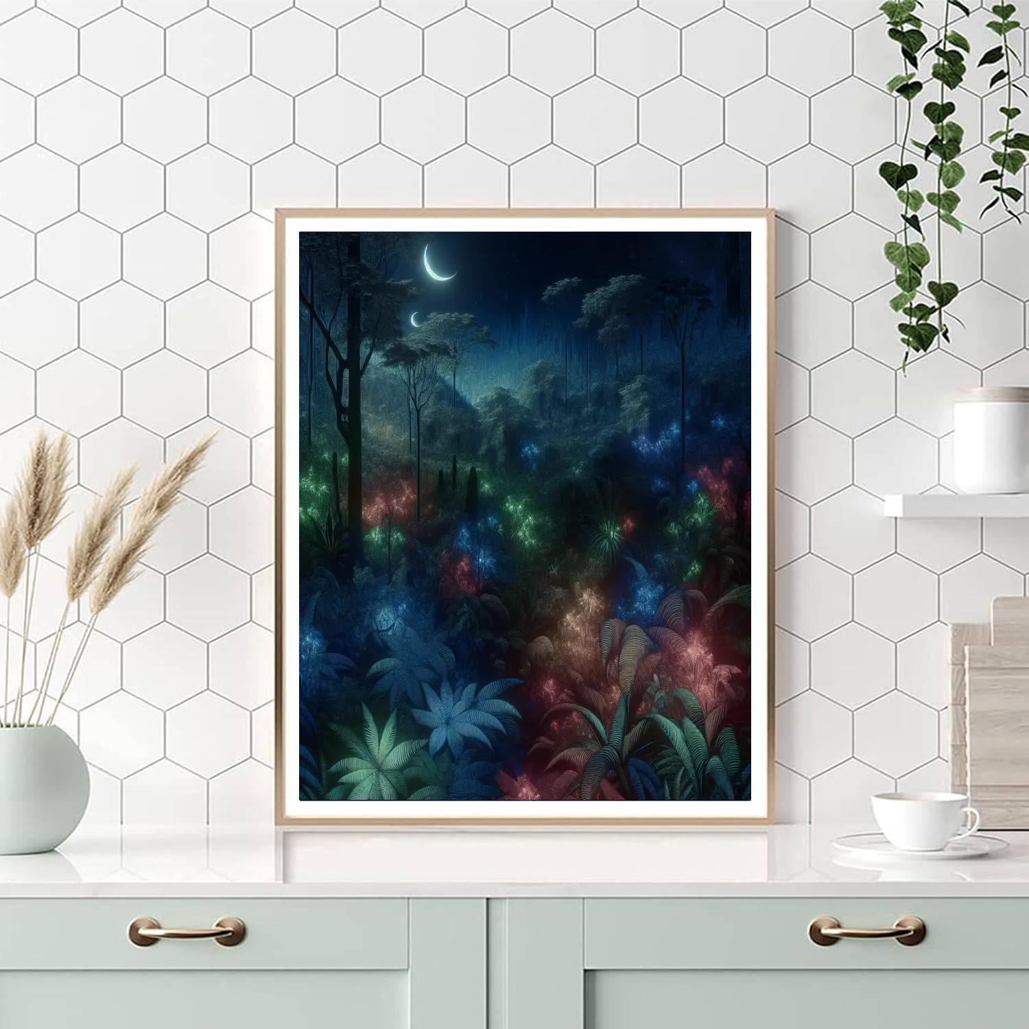 Midnight Jungle Adventure Paint By Numbers Art
