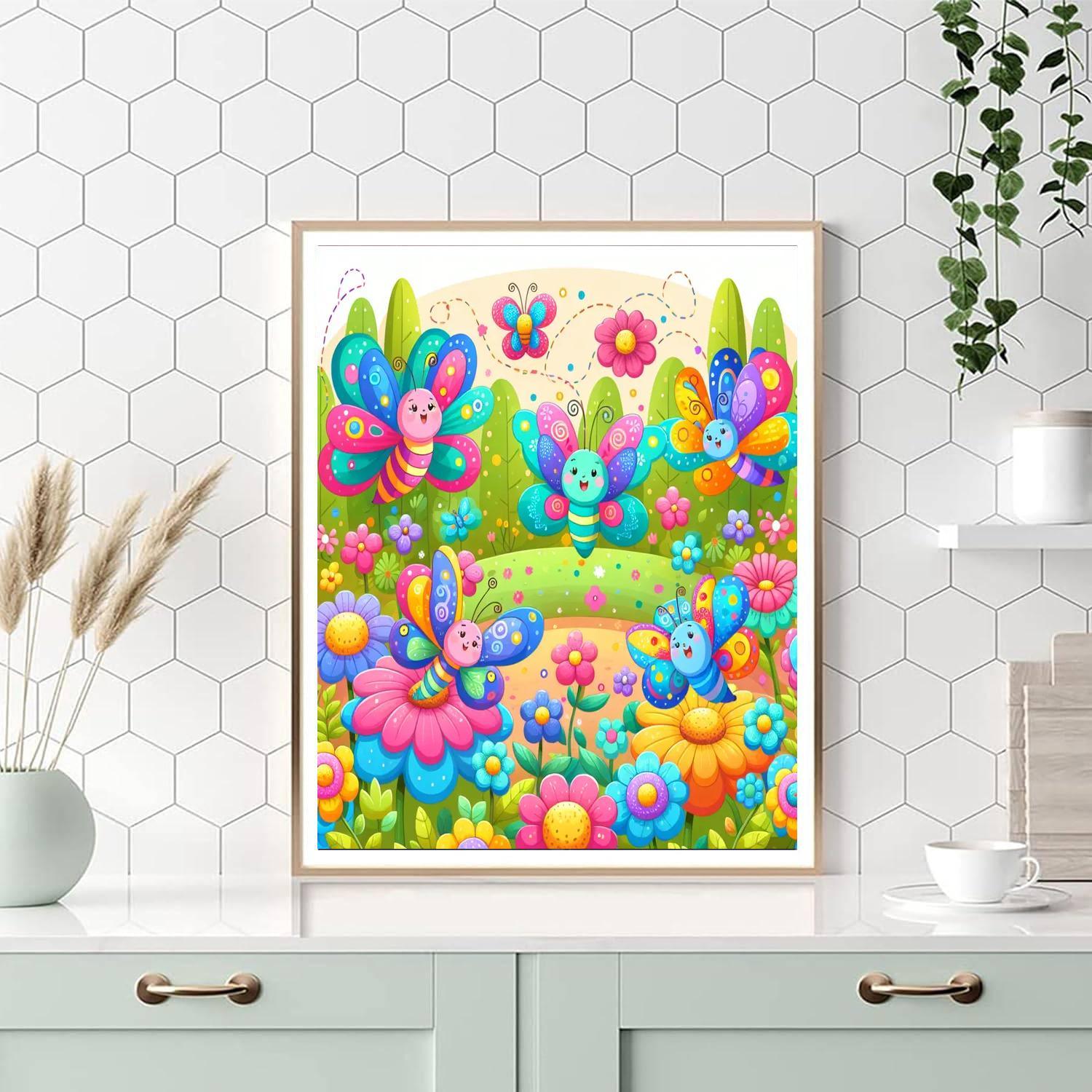 Whimsical Butterfly Adventure Paint By Numbers Art