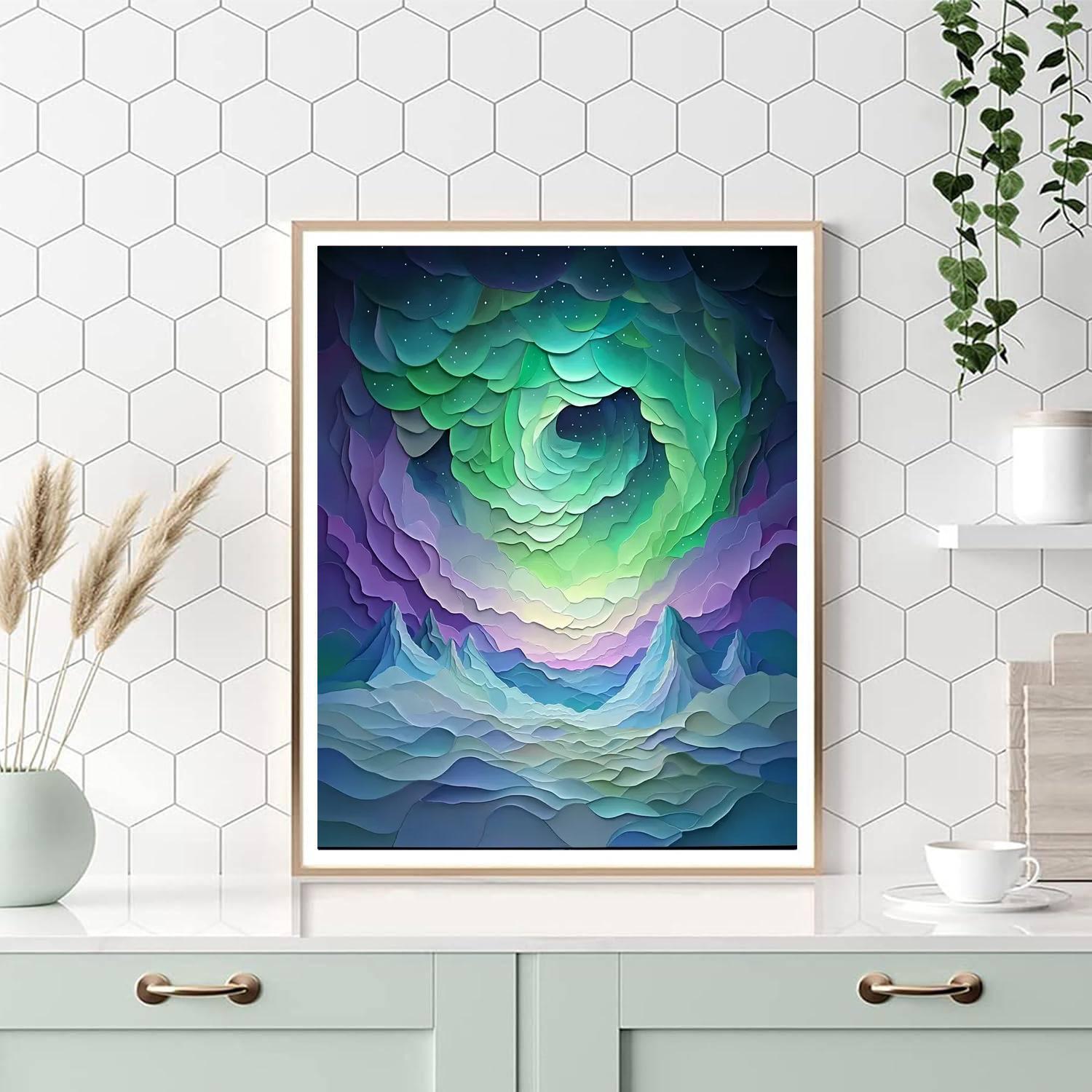 Michelangelo Inspired Aurora's Whisper  Painting Number Kit