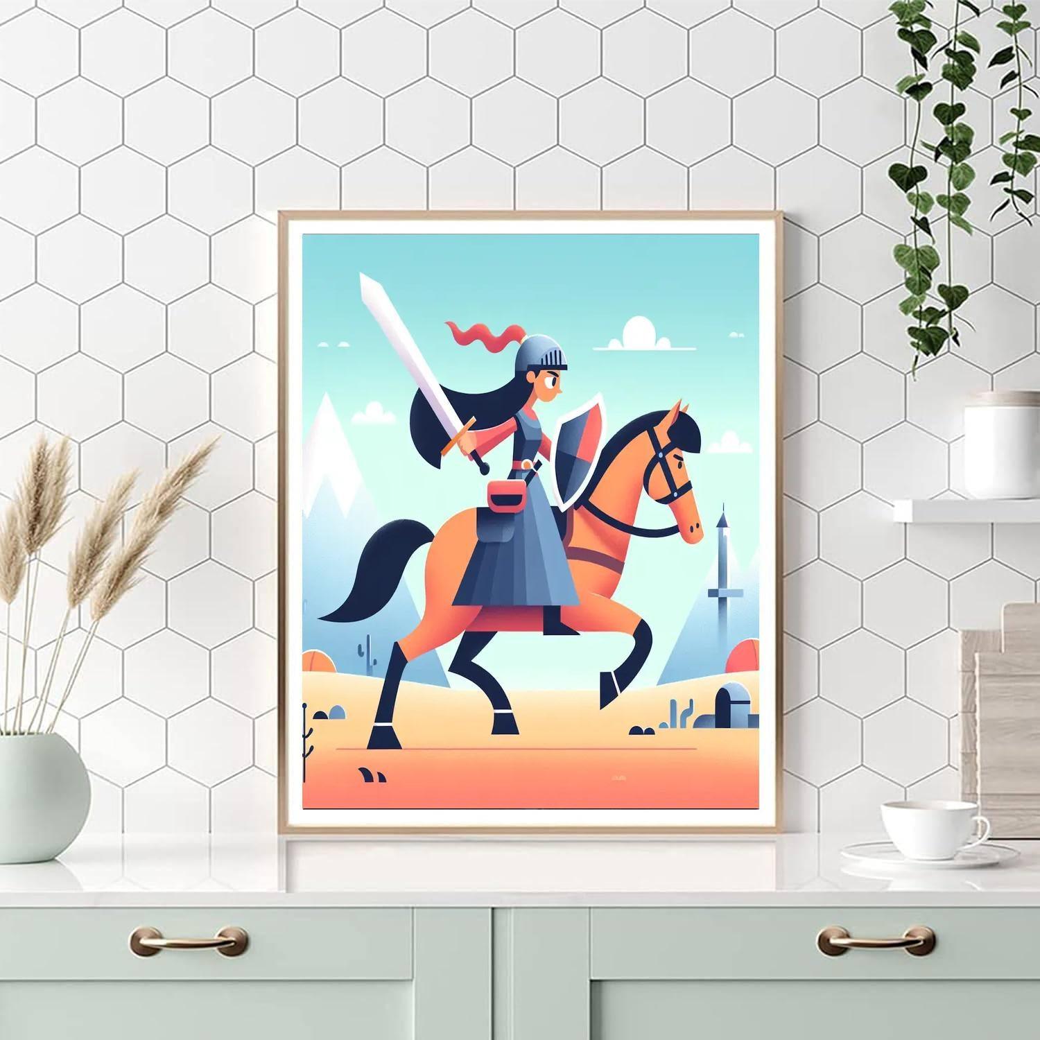 Courageous Knight Quest Paint By Numbers Art