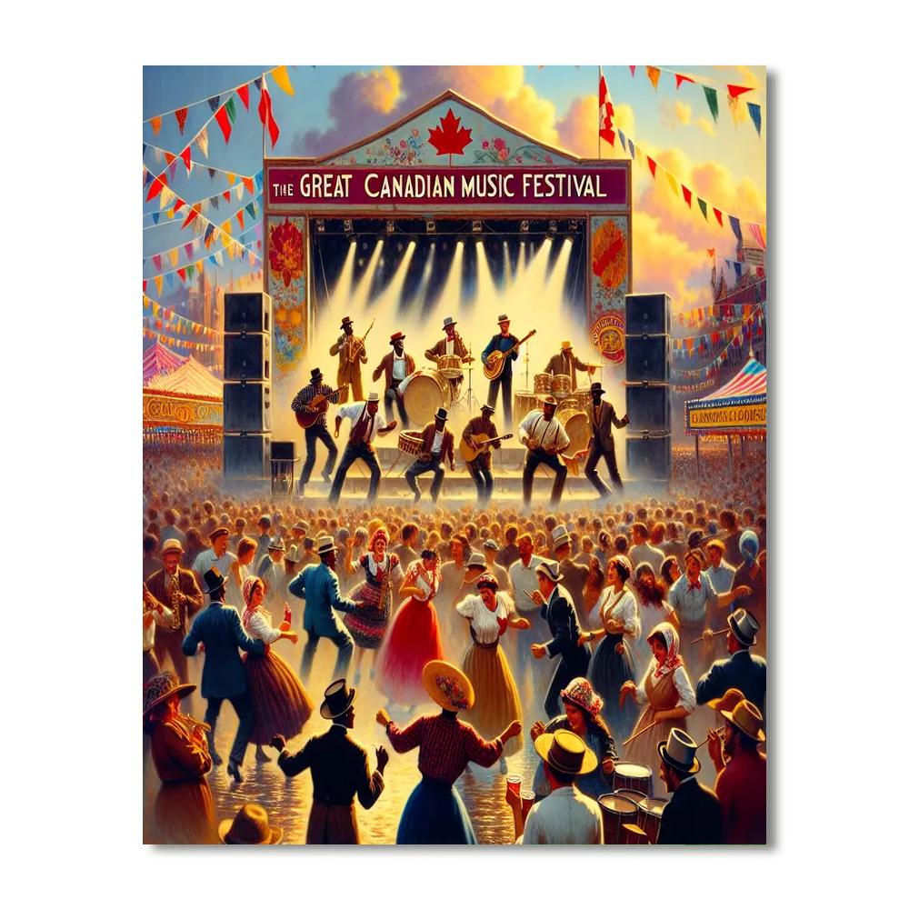 The Great Canadian Music Festival - Canada Paint By Color