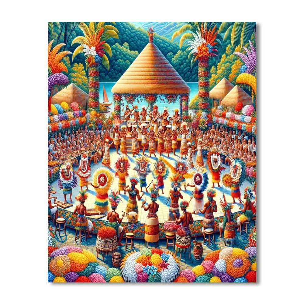 Heiva I Tahiti - French Polynesia Paint By Number