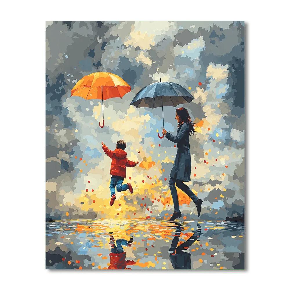 Splashing In Puddles Paint By Number