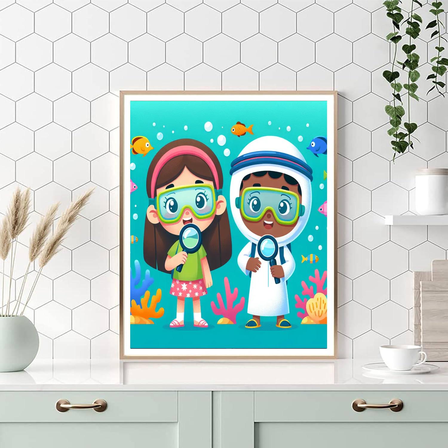 Seaside Scientist Exploration Paint By Numbers Art