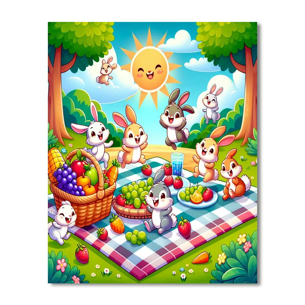 Charming Picnic Scene Numbered Painting Kits