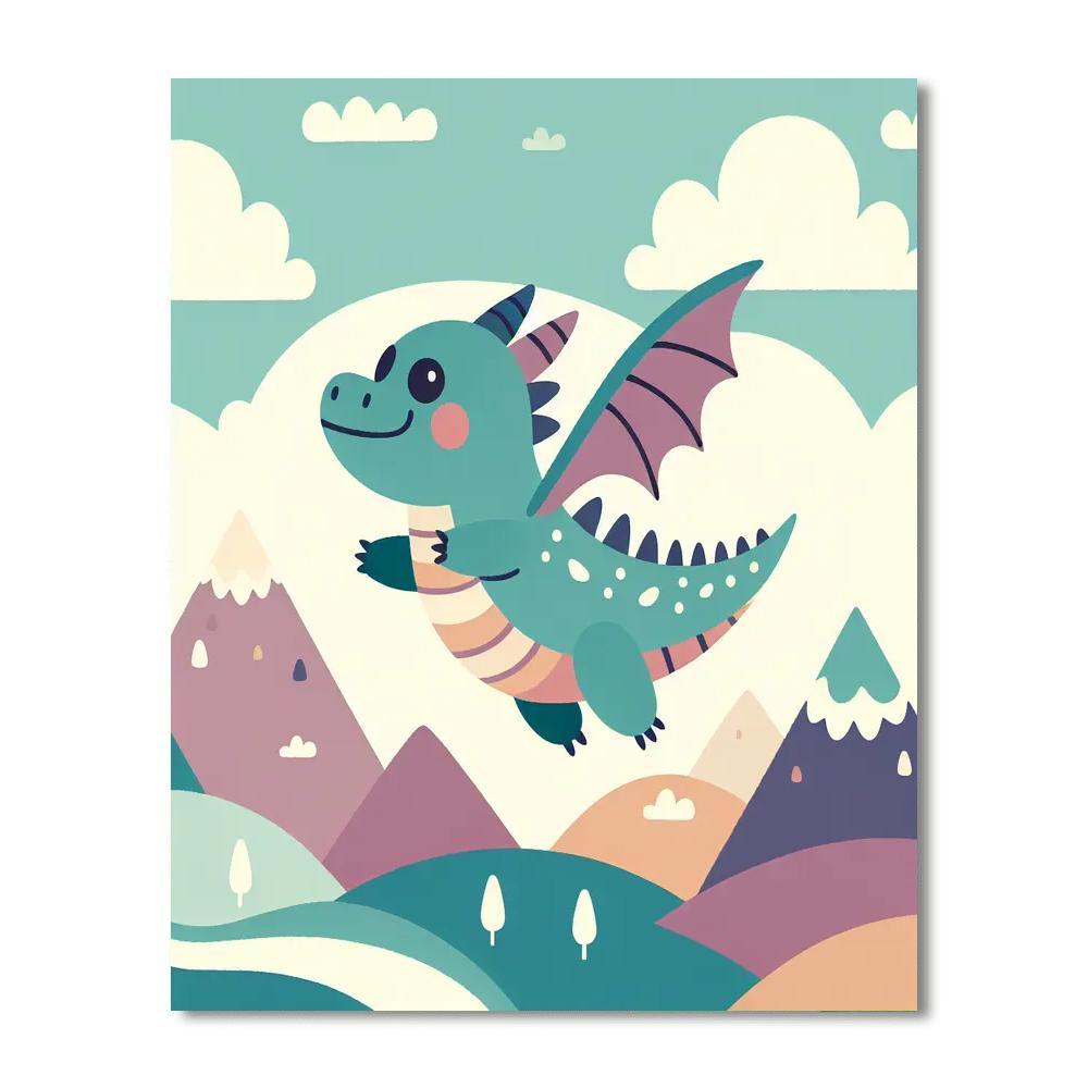 Dreamy Dragon Tale DIY Paint By Numbers