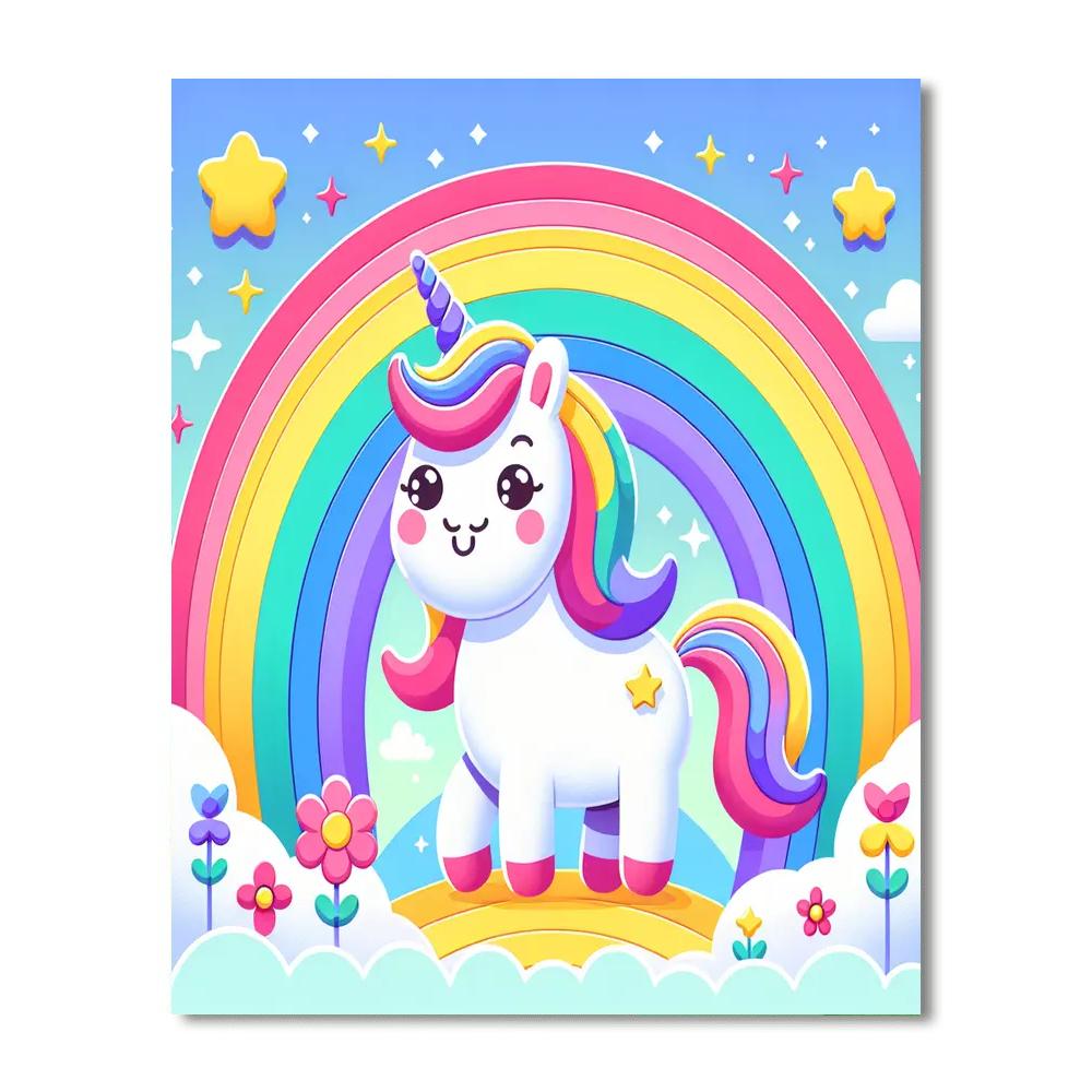 Caring Unicorn Numbered Painting Kits