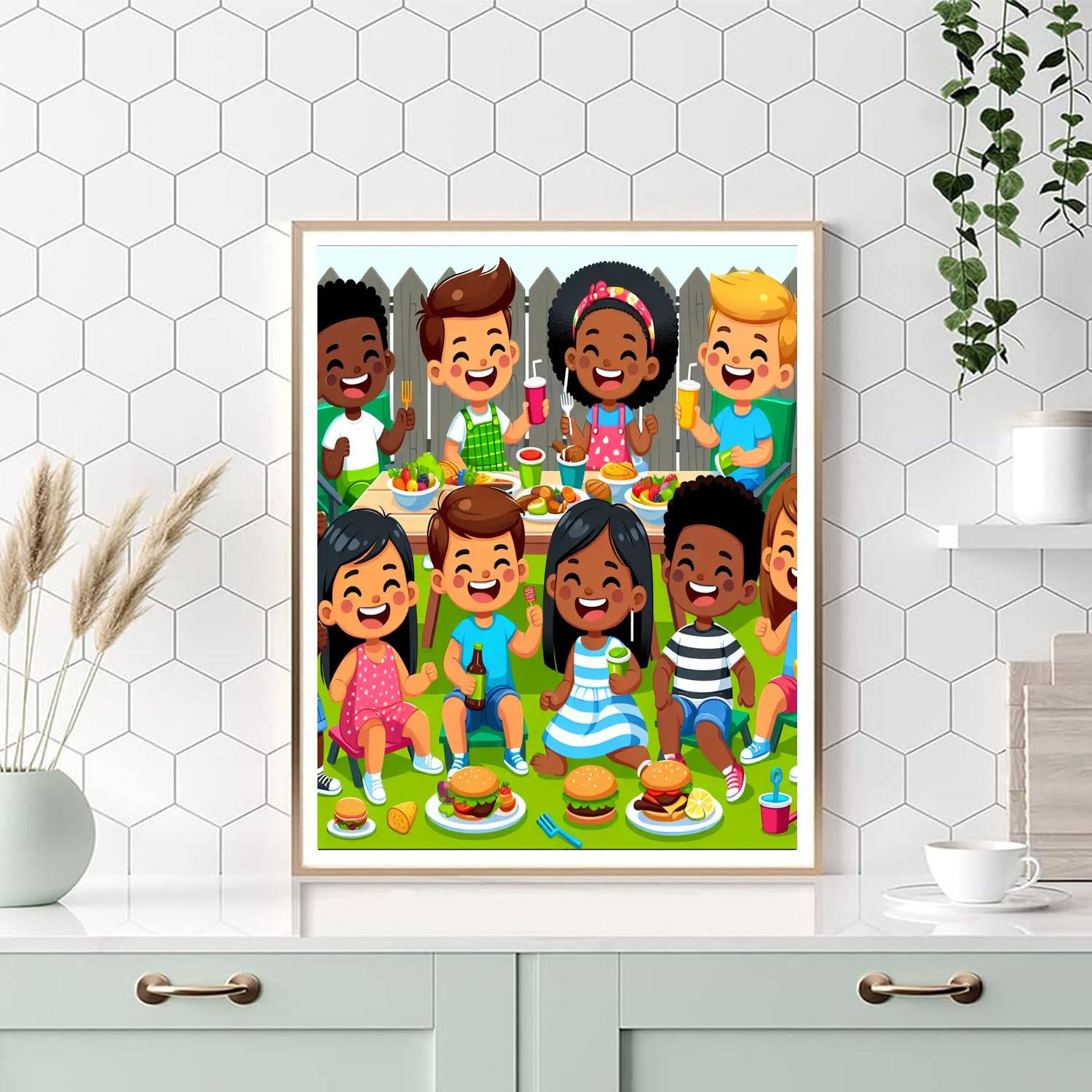 Sunny Summer Bbq Paint By Numbers Art