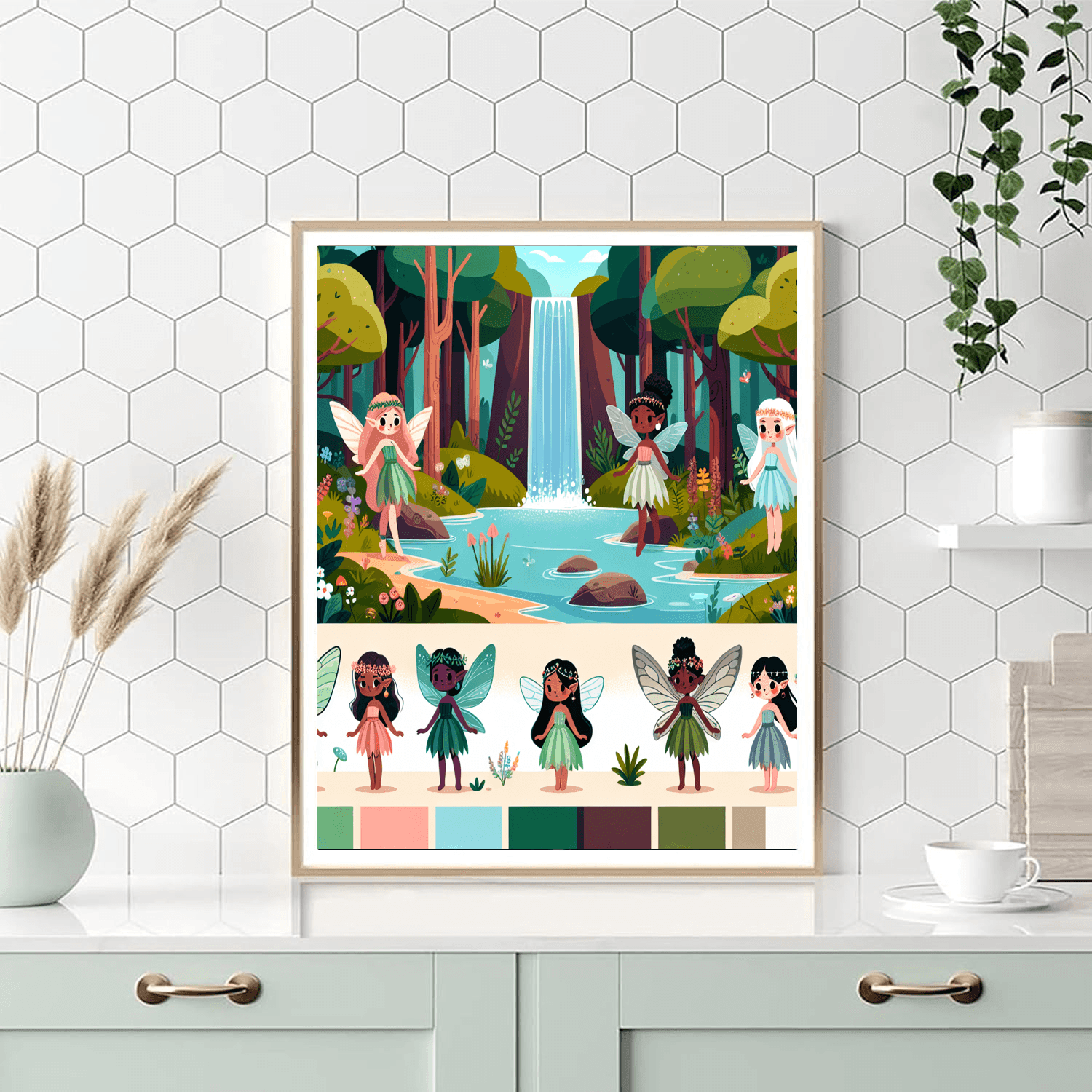 Whimsical Waterfall Retreat Paint By Numbers Art