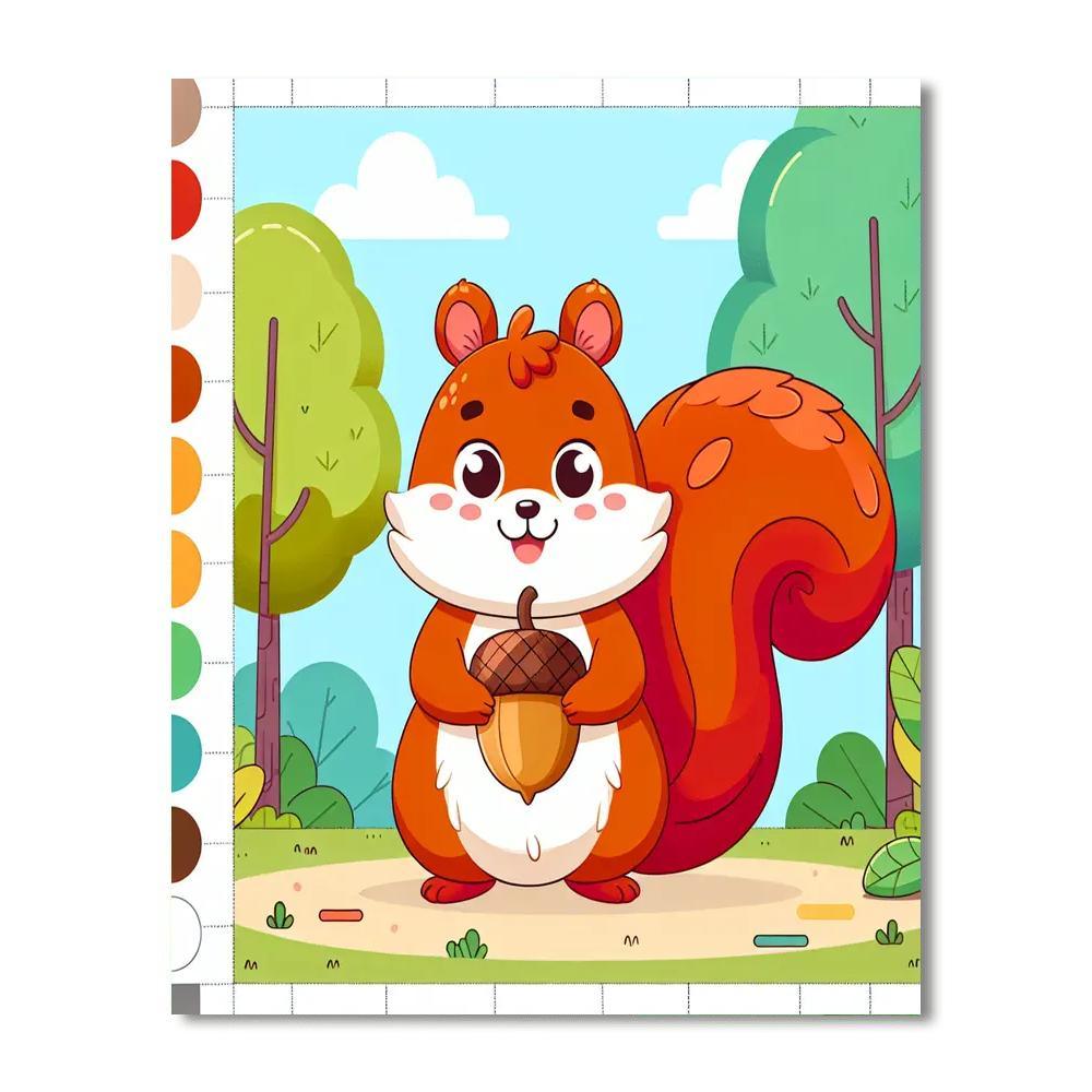 Clever Squirrel Painting By Numbers Kit
