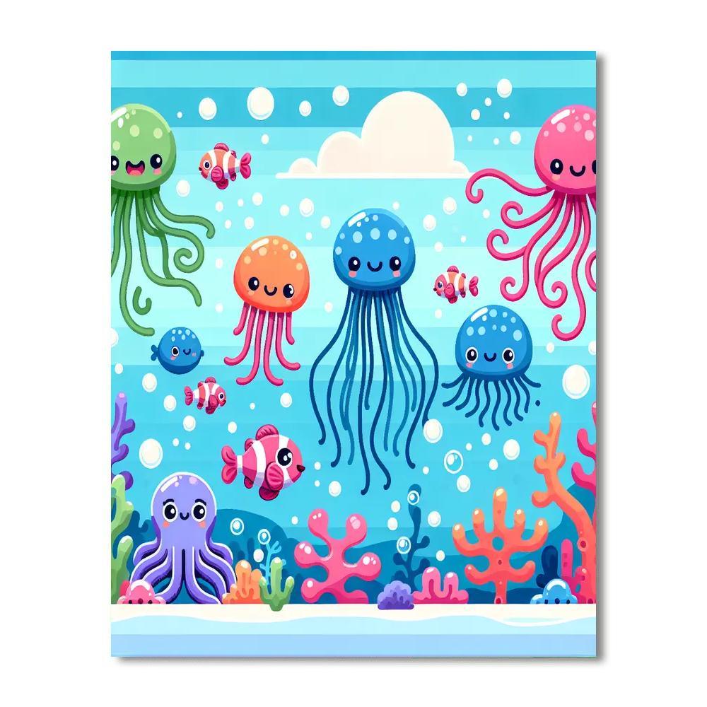 Silly Sea Life DIY Paint By Numbers