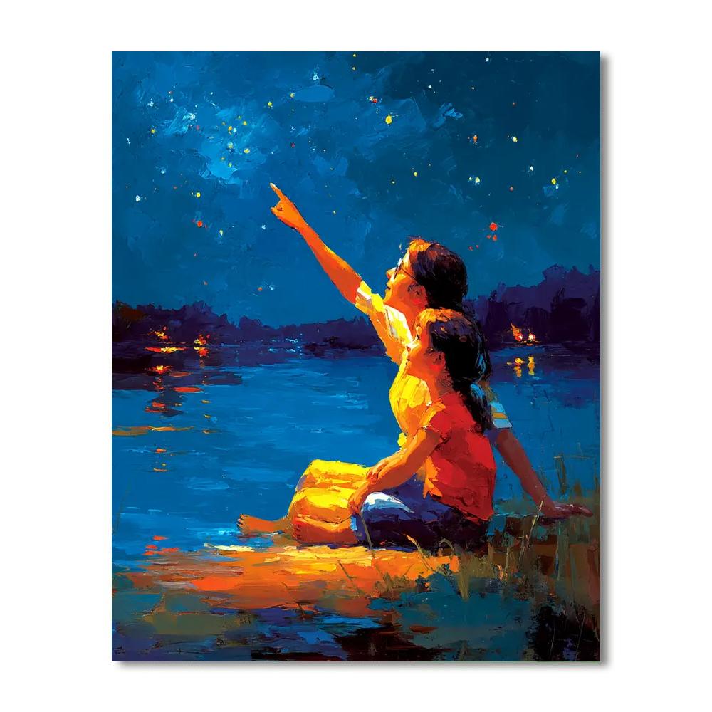 Stargazing With Mom Numbered Painting Kits