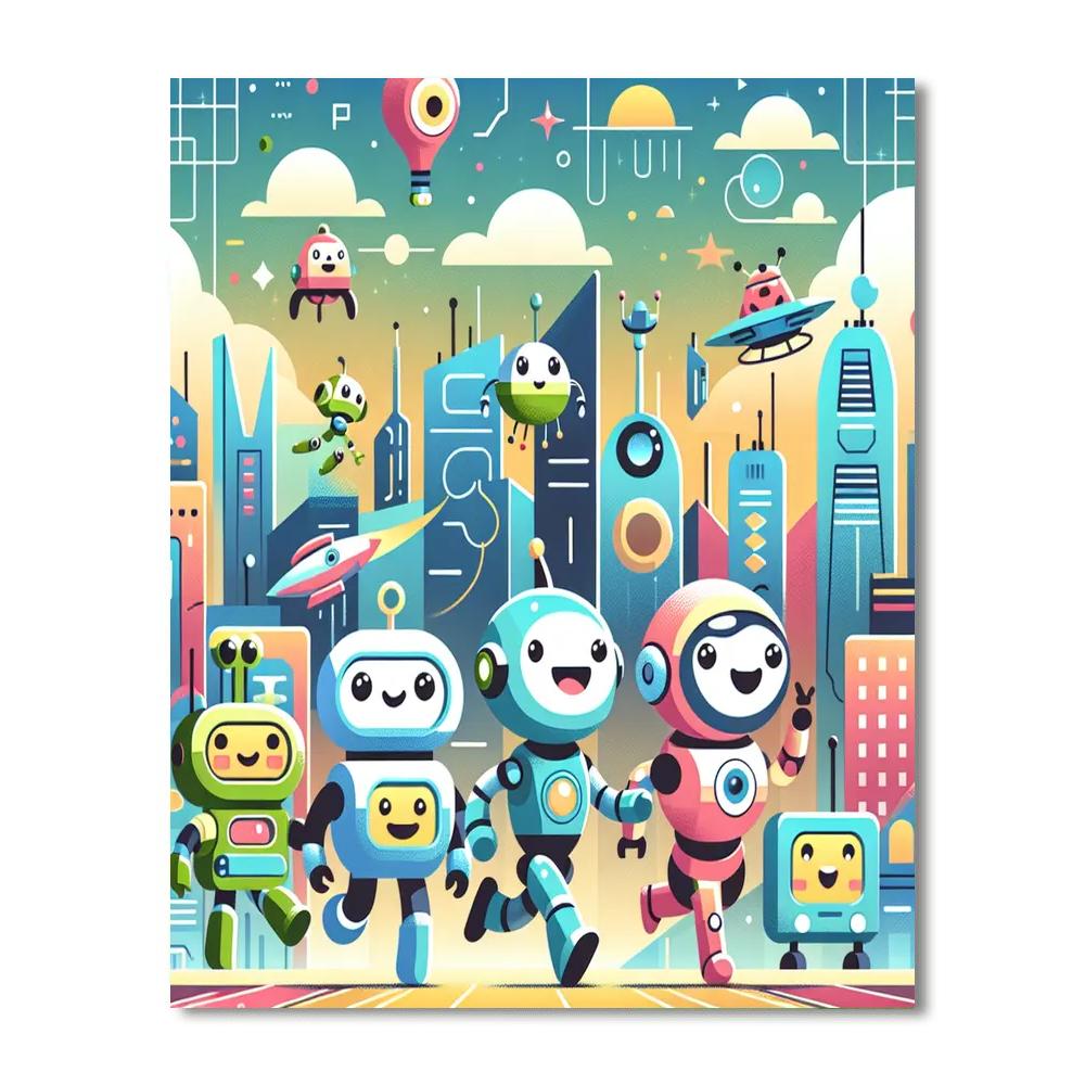 Robot Quest Paint By Numbers