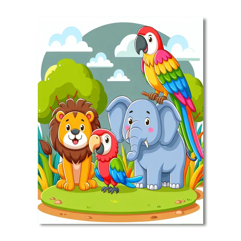 Jungle Friends Safari Adventure Paint By Number