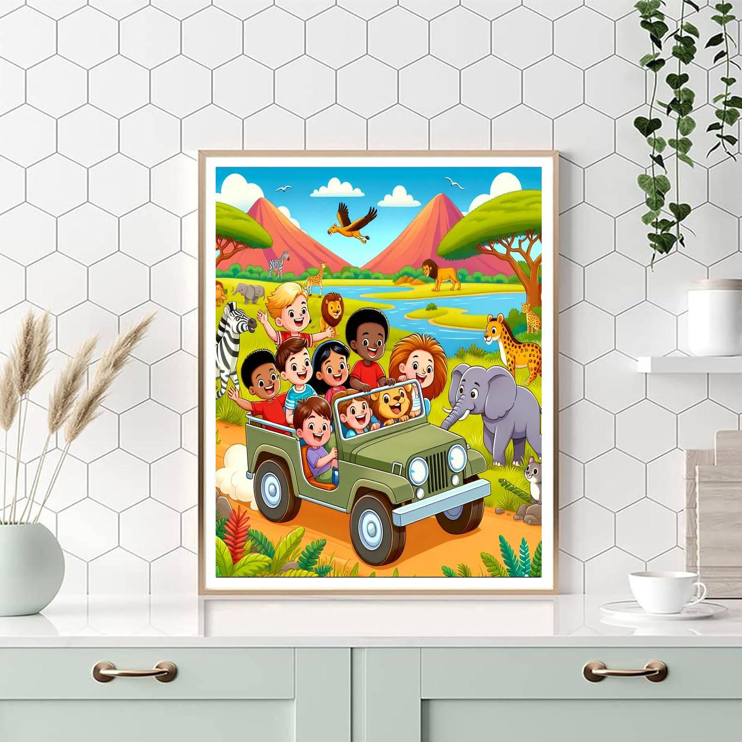 Wild Safari Excursion Paint By Number