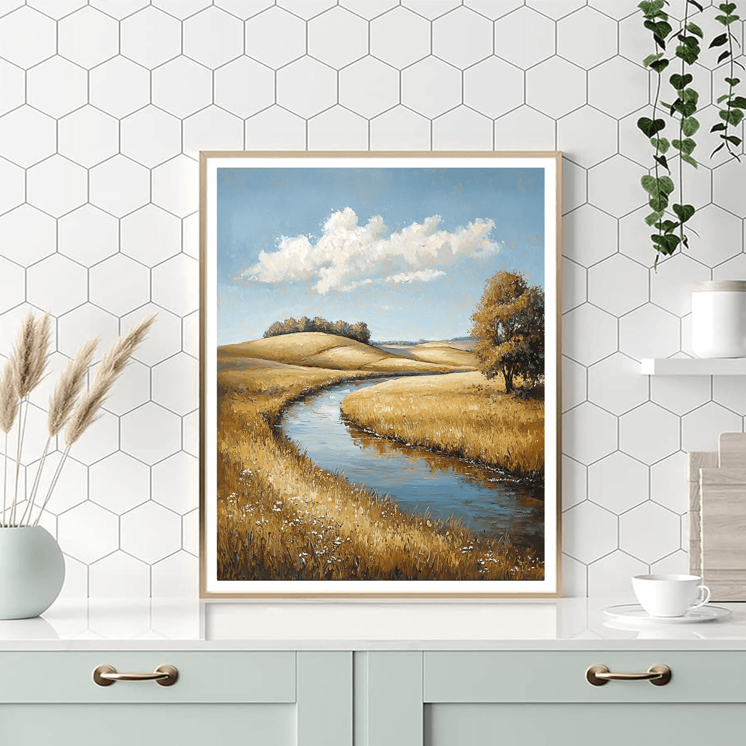 John Constable Inspired Rural Reflections  Paint By Numbers Art