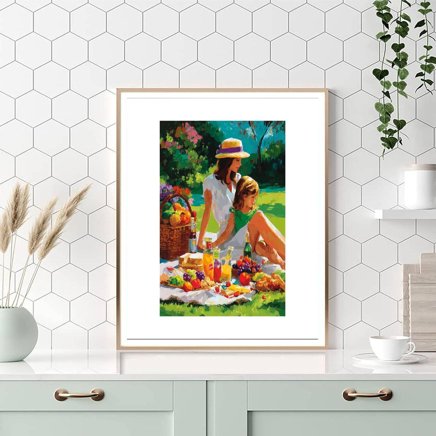 A Magical Family Picnic Paint By Color