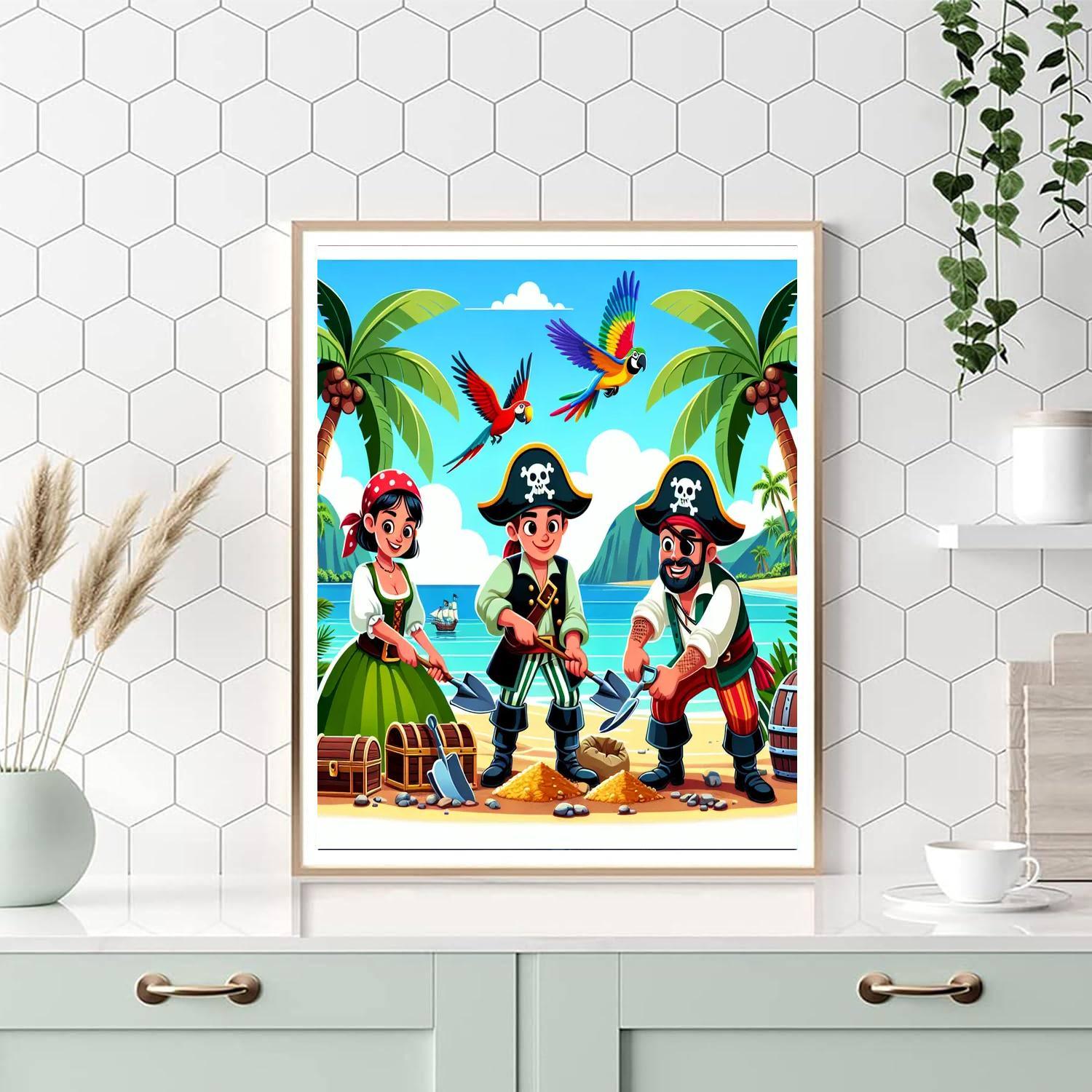 Pirate Island Treasure Painting By Numbers Kit