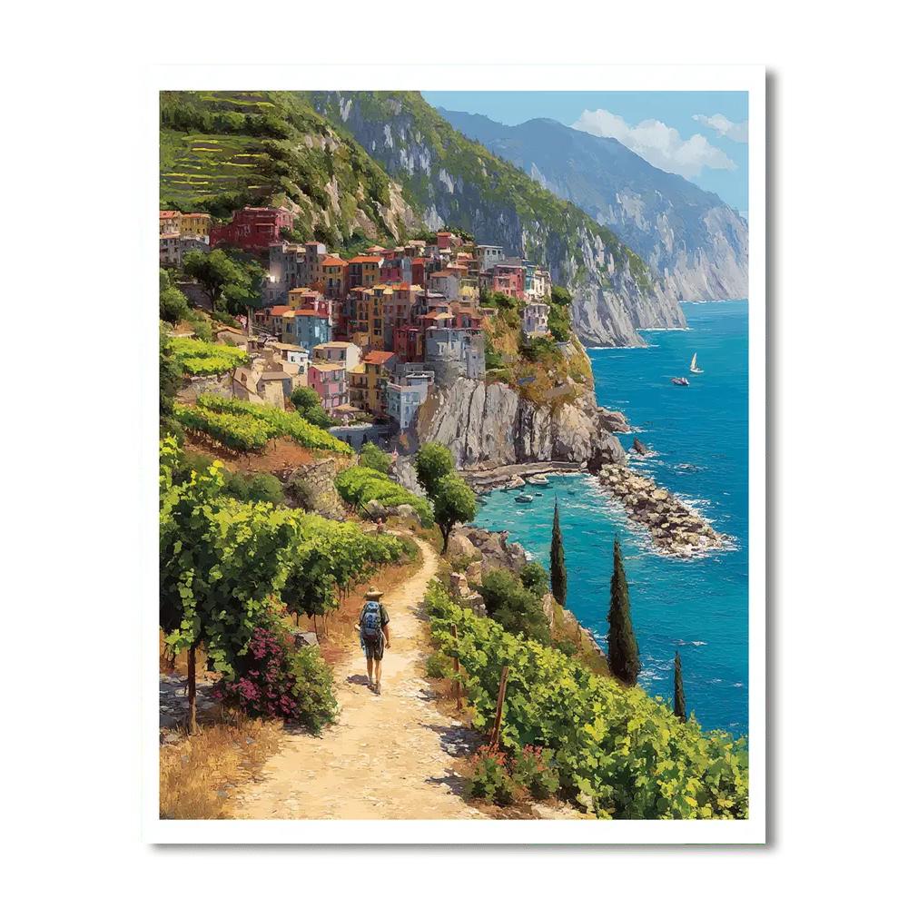 Cinque Terre Coastal Trail DIY Paint By Numbers