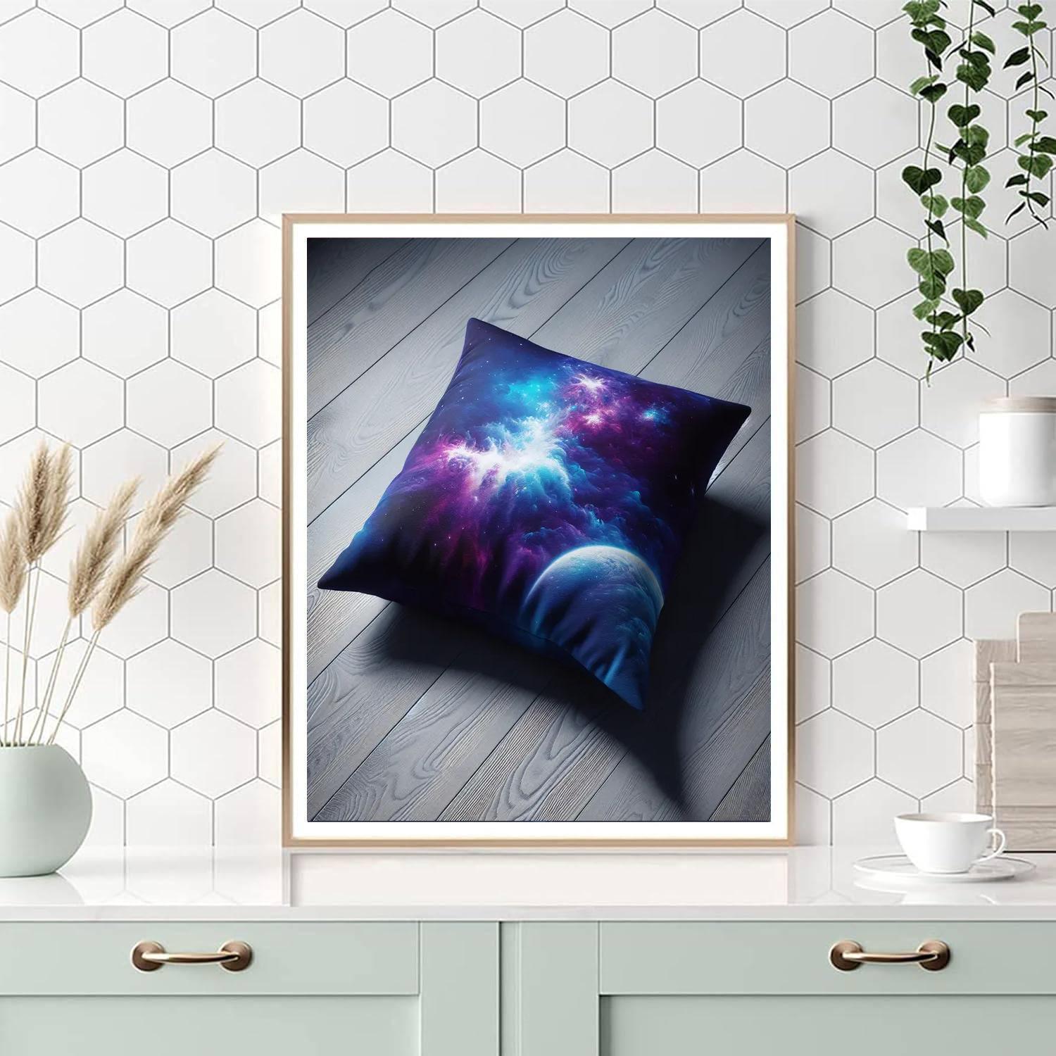 Ethereal Galaxy Floor Pillow Numbered Painting Kits
