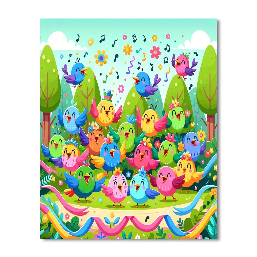 Feathered Forest Fiesta Numbered Painting Kits