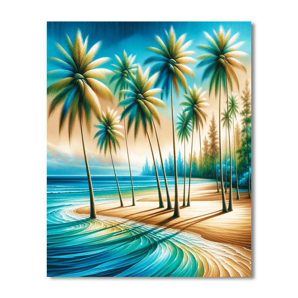 Sunny Tropical Paradise Paint By Numbers
