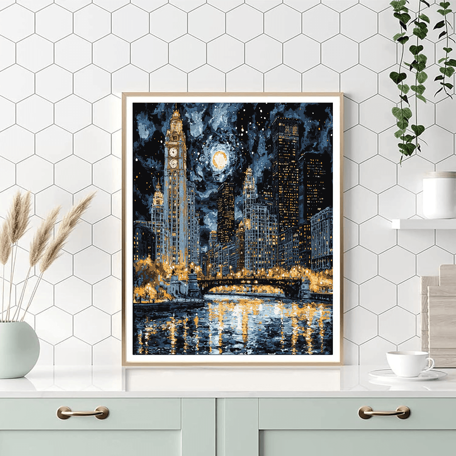 James McNeill Whistler Inspired Monochrome City Pulse  Paint By Number
