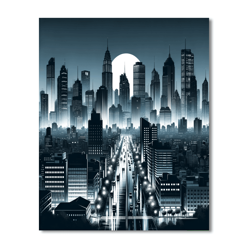 Monochrome Urban Reflection Paint By Color