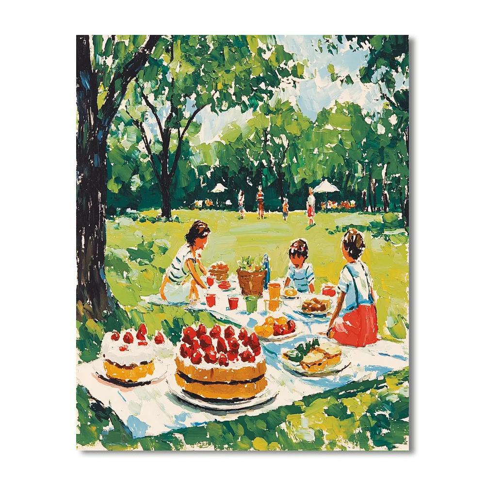 A Picnic Of Dreams Number Painting