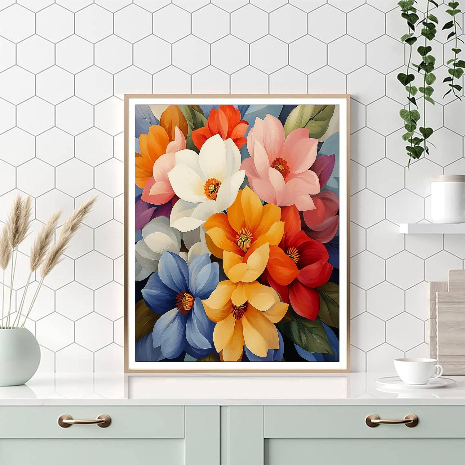 Georgia O'Keeffe Inspired Burst Of Joy  Paint By Numbers Kits