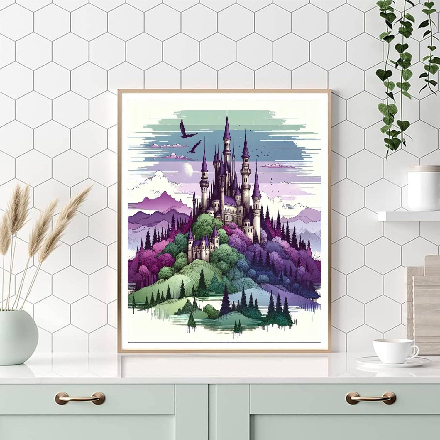 Enchanted Castle Views Number Painting