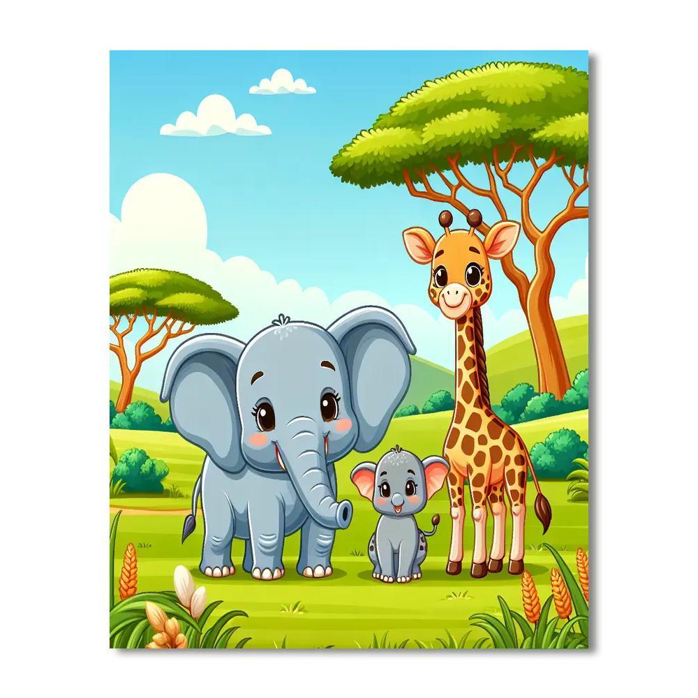 Savannah Wildlife DIY Paint By Numbers