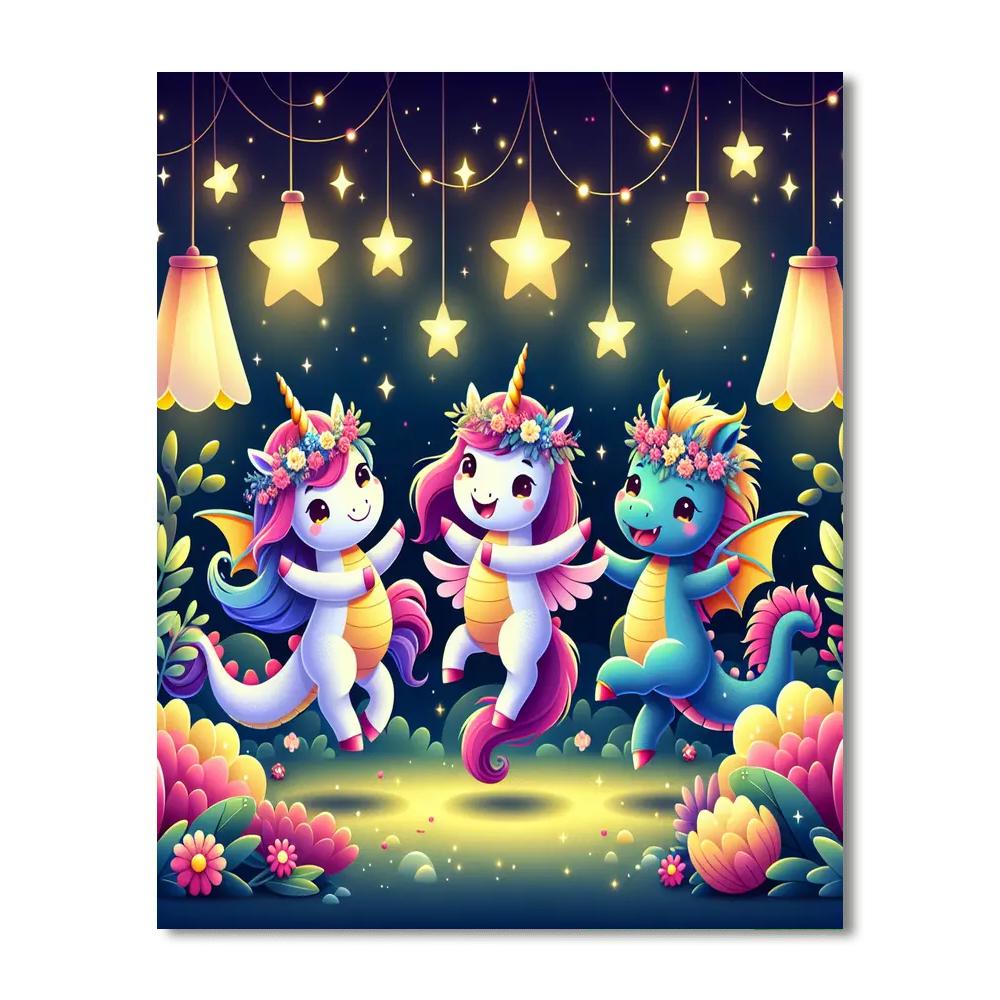 Whimsical Magical Creatures Paint By Numbers Art