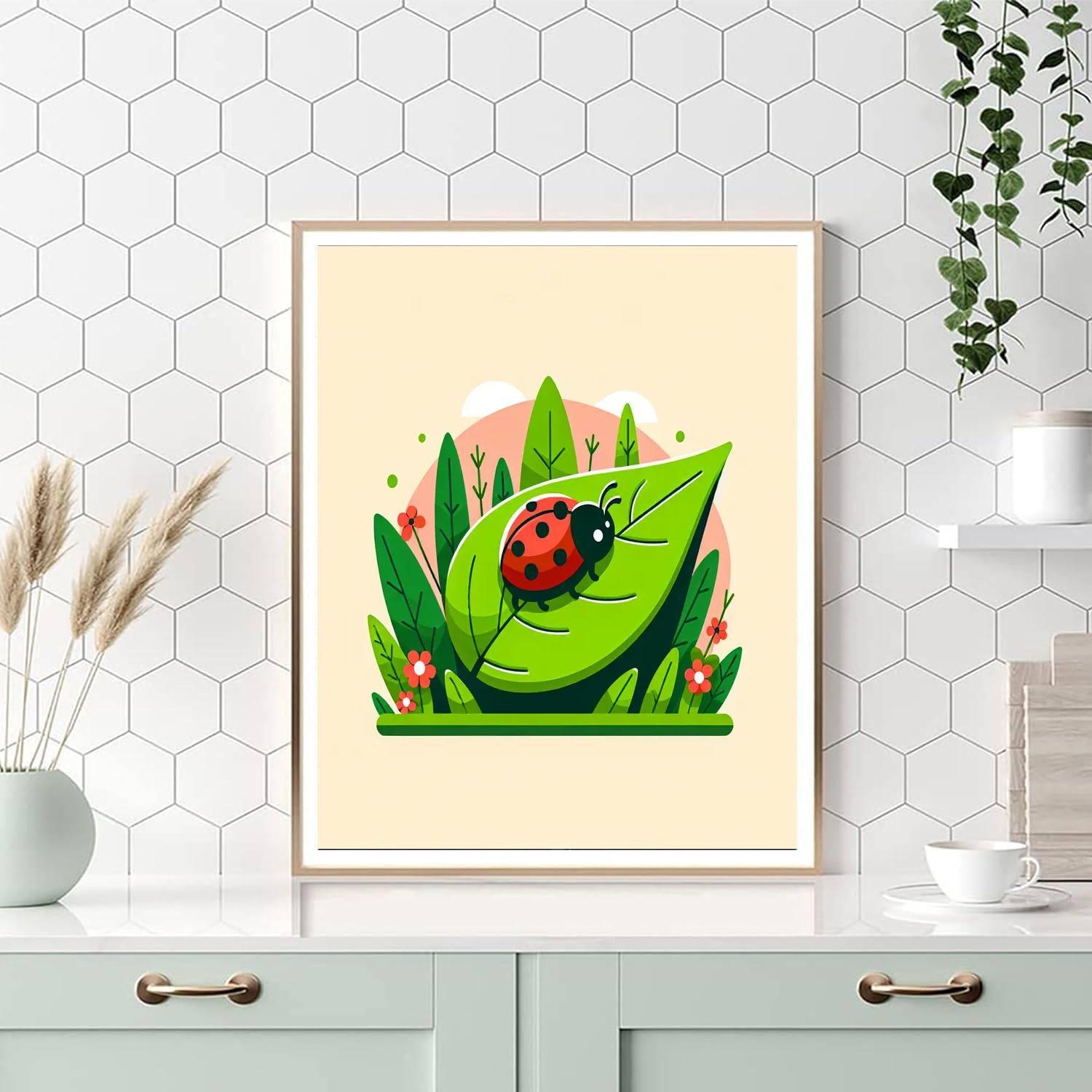 Cute Ladybug Paint By Numbers