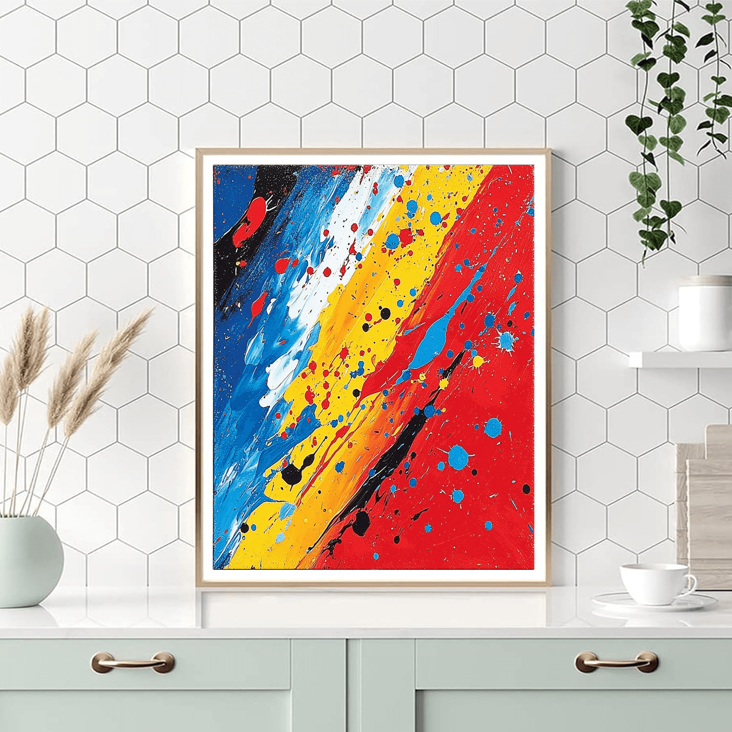 Jackson Pollock Inspired Colorful Chaos  Paint By Numbers Art