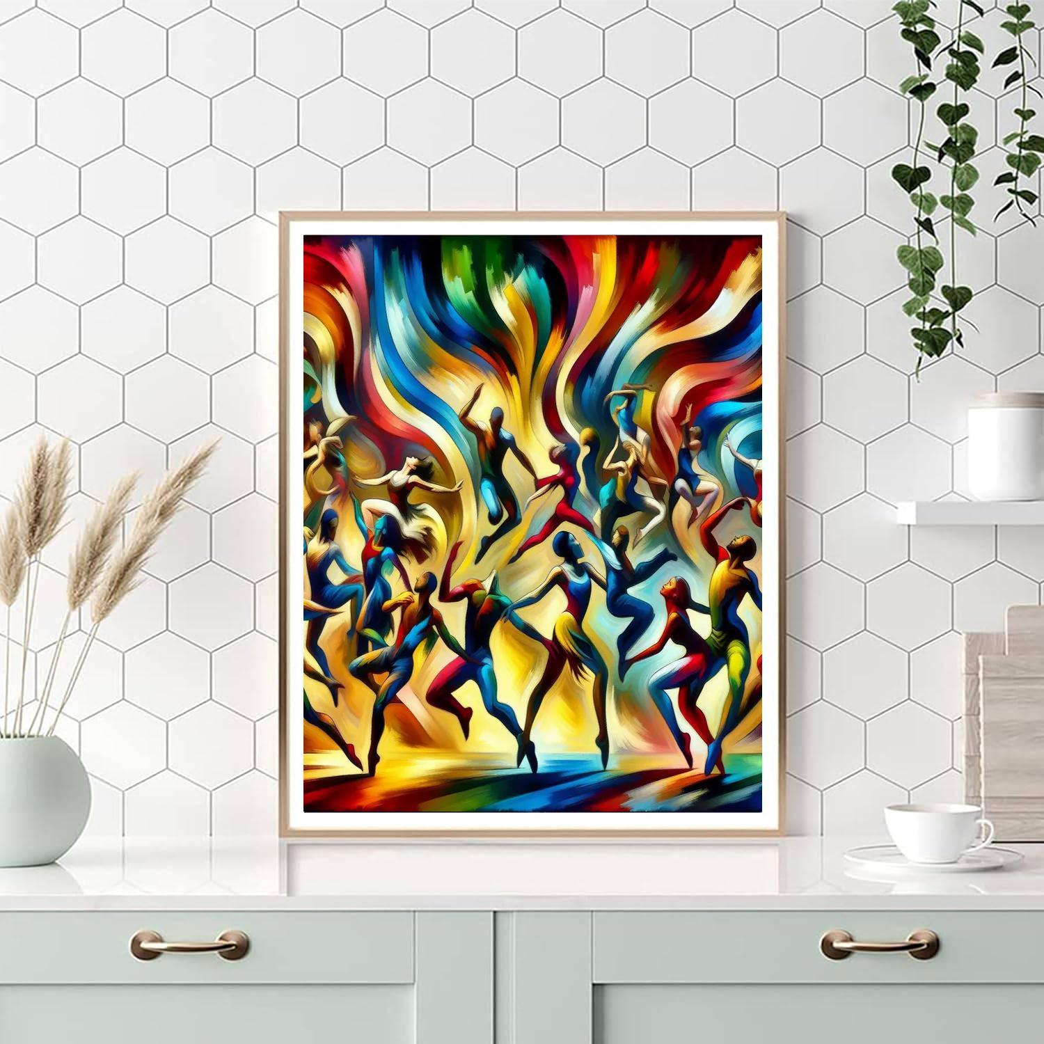 Energetic Dance Fusion Paint By Number