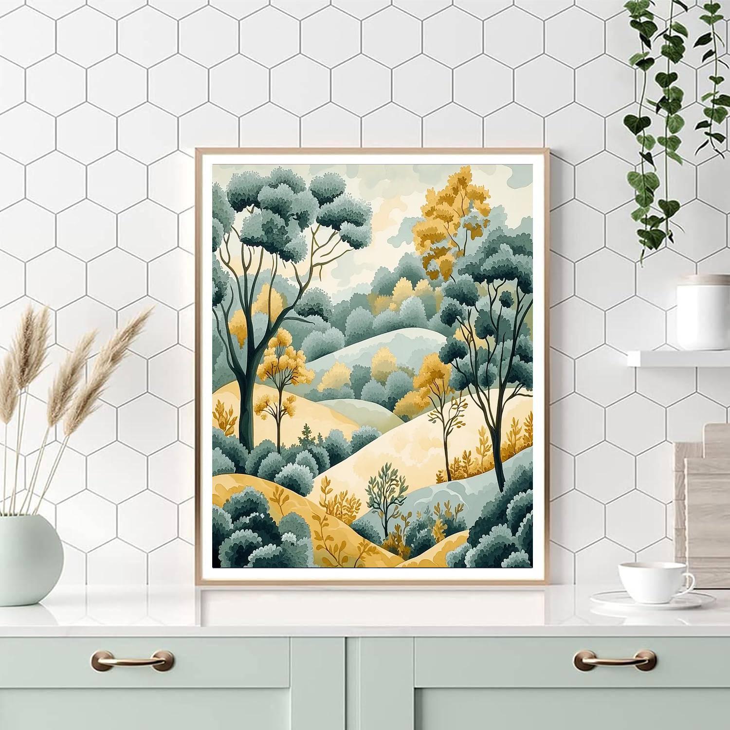 Alphonse Mucha Inspired Glistening Meadows Of Harmony  Paint By Number