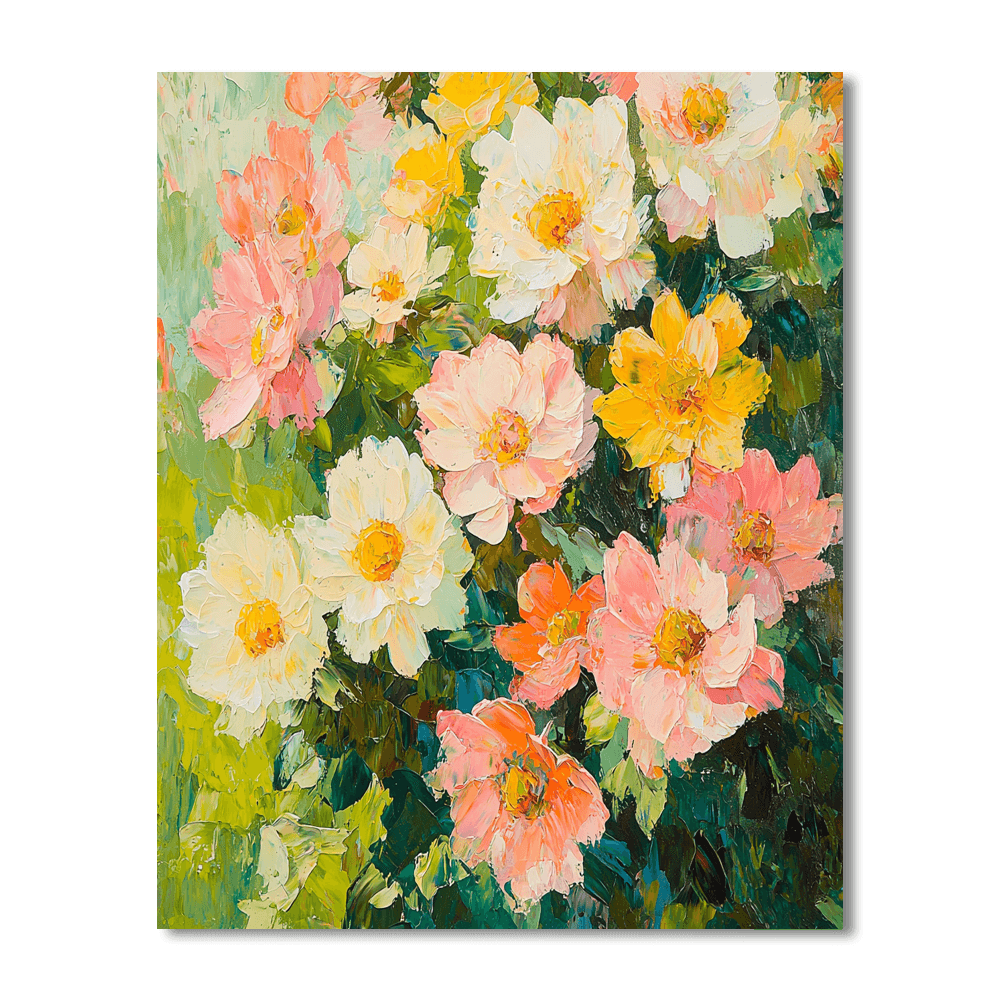 Claude Monet Inspired Dancing Flowers Of Spring  Paint By Numbers Art