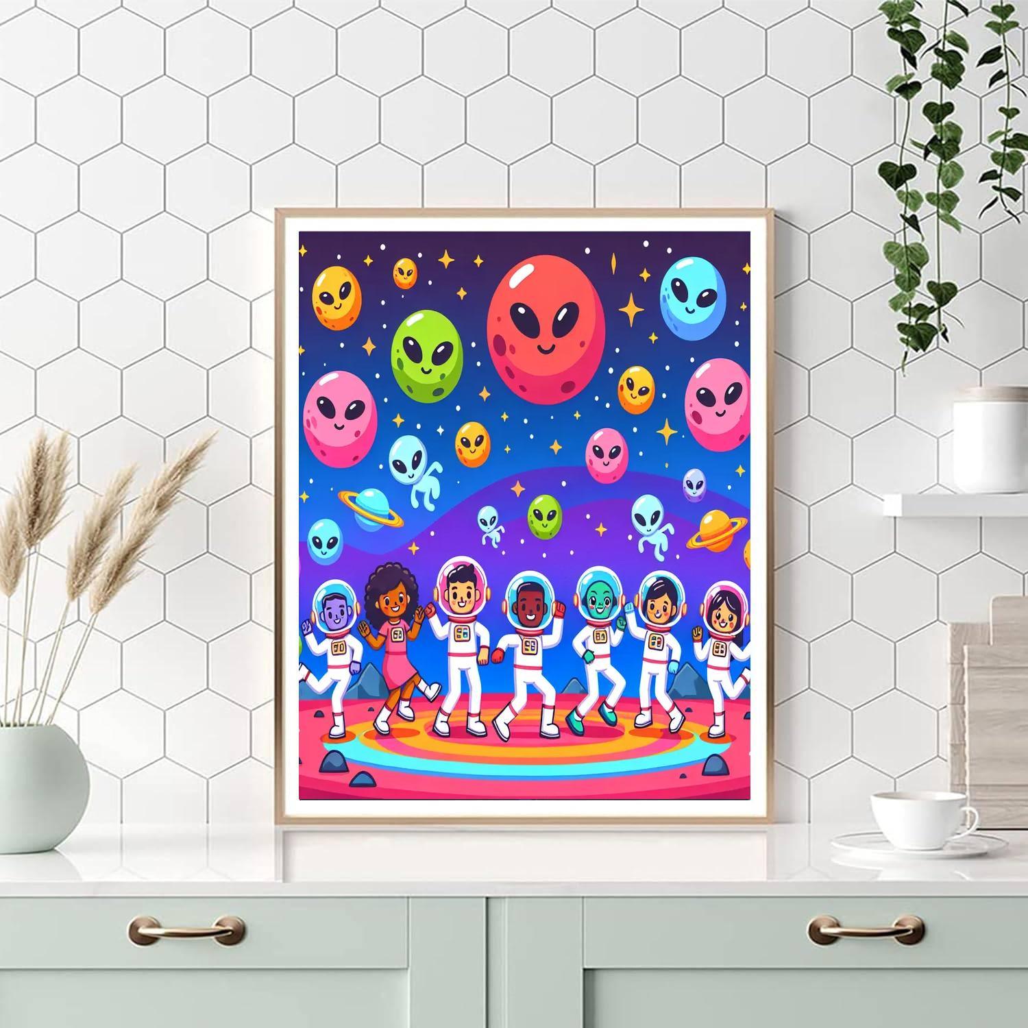 Space Galaxy Party Painting By Numbers Kit