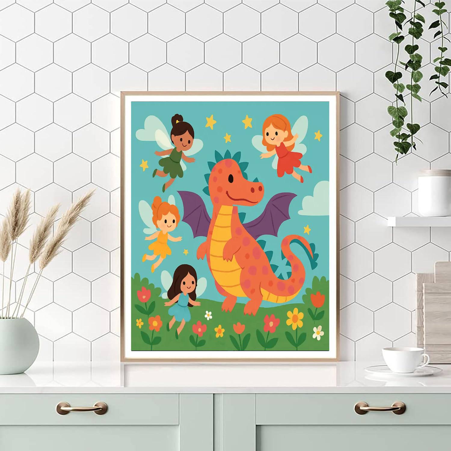 Wonderful Fairies And Dragons Paint By Number