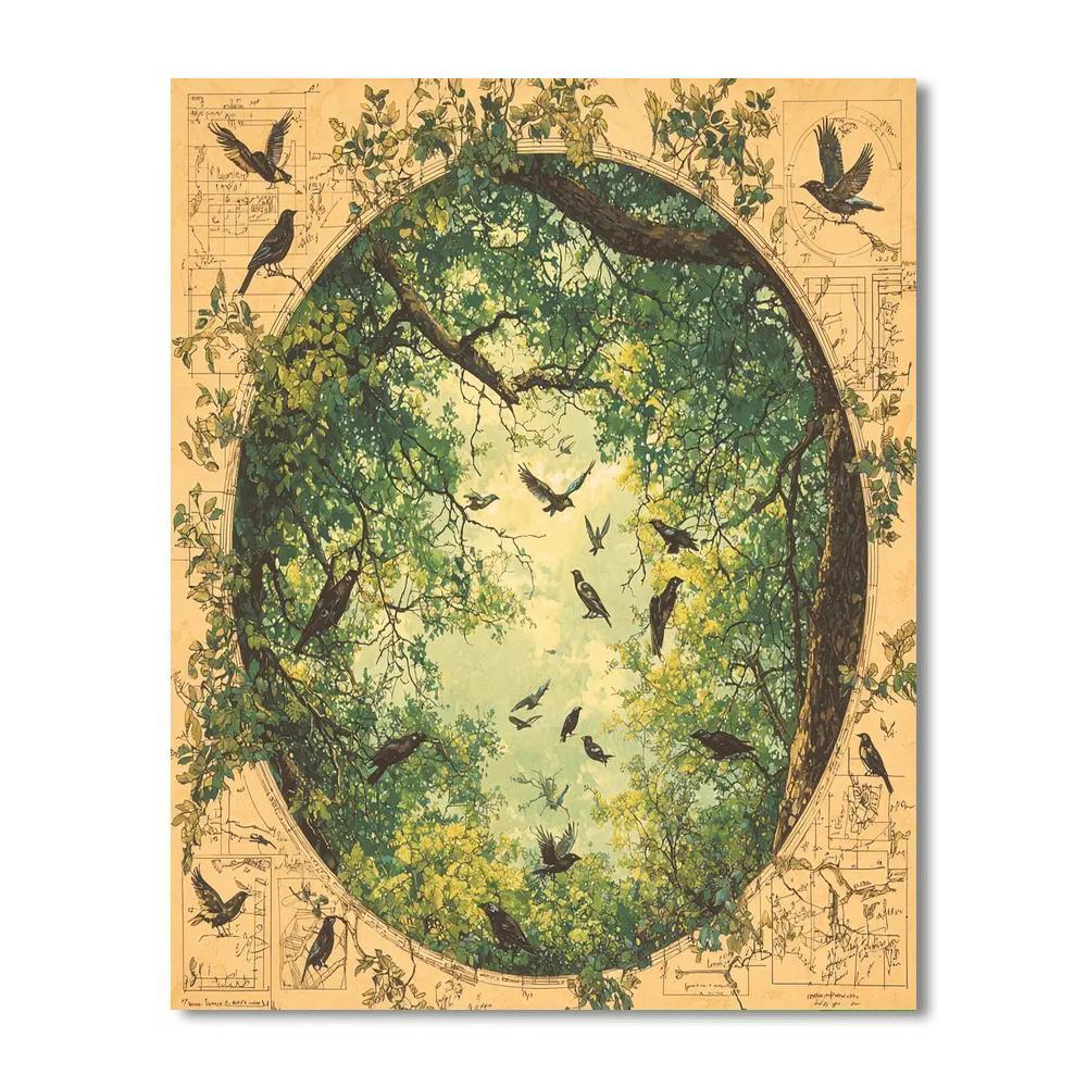 Leonardo Da Vinci Inspired Song Of The Canopy  Paint By Numbers