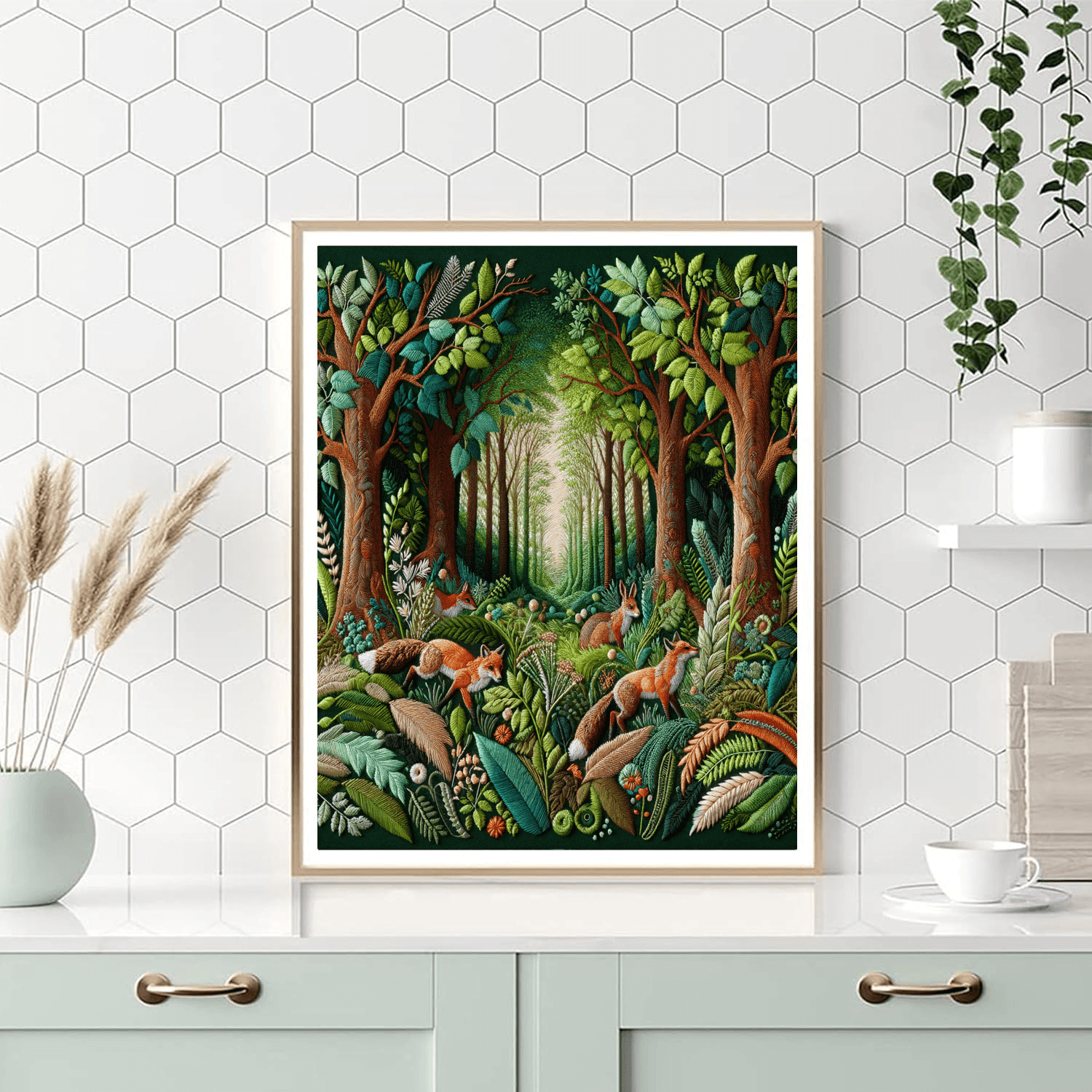 Nature's Echo Embroidery Delight Painting Number Kit