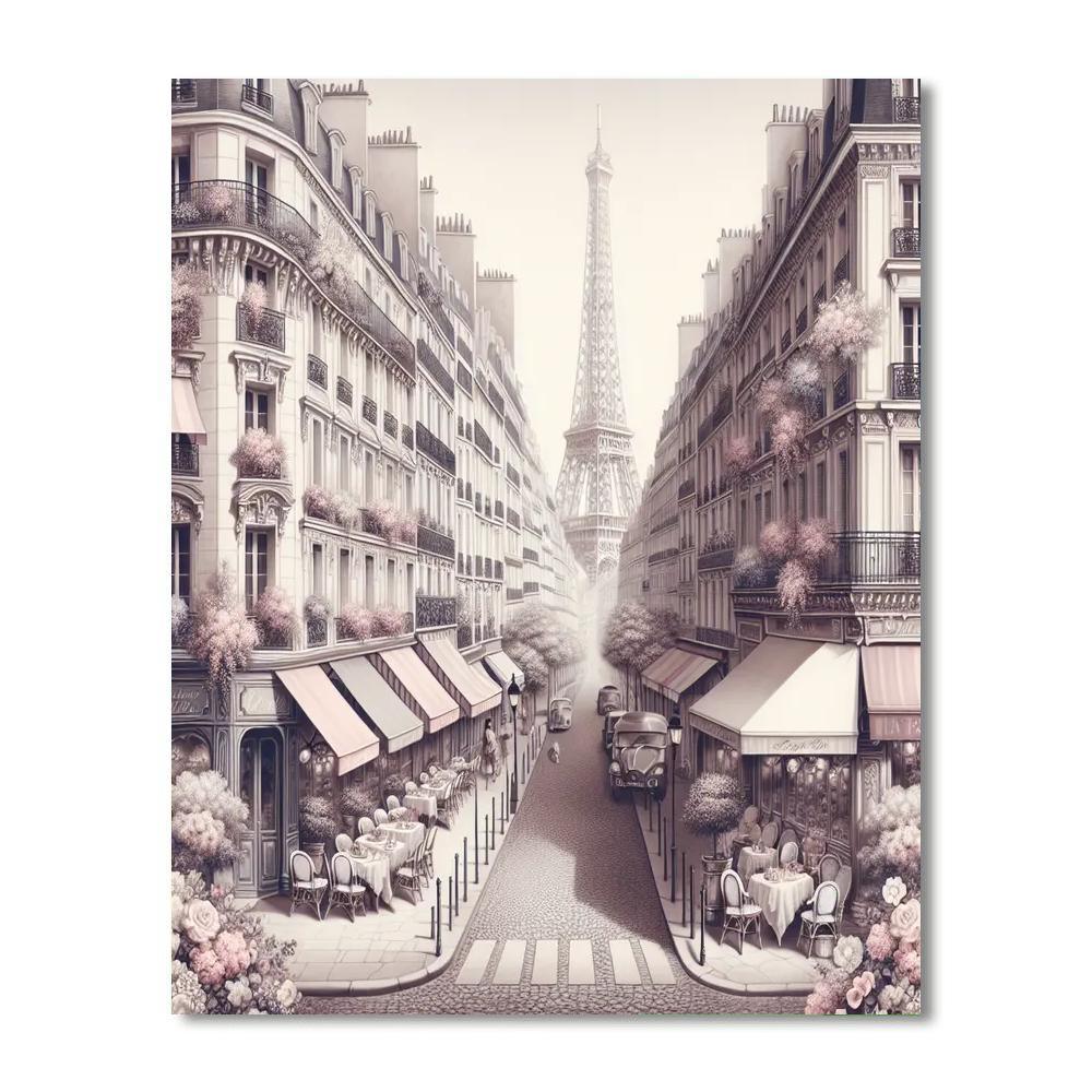 Romantic Parisian Streets Paint By Number