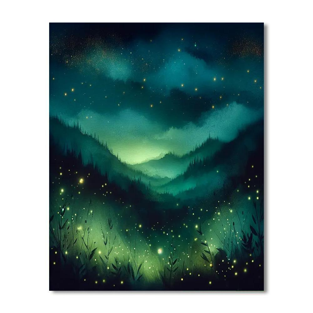 Glistening Fireflies Night Paint By Numbers Kits