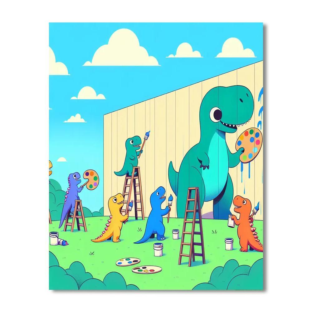 Artful Dinosaurs Numbered Painting Kits